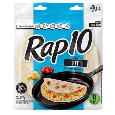 Pão Tipo Tortilha Rap 10 297 g Fit