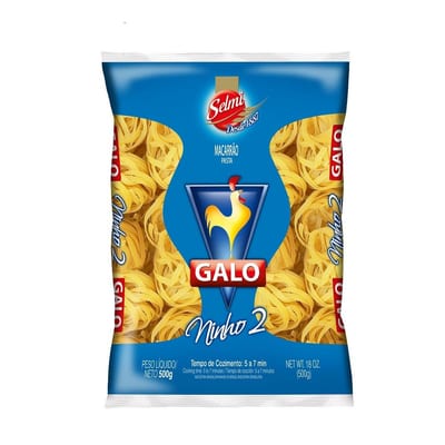 Macarrão Semolado Galo 500 g Ninho 2