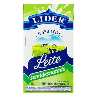 Leite Lv Lider 1 L Semi Desnatado