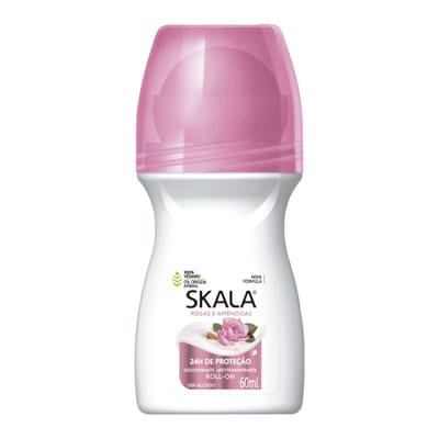 Desodorante Skala Roll On 60 ml Rosas e Amendoa