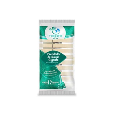 Prendedor Madeira Tanabi com 12 un