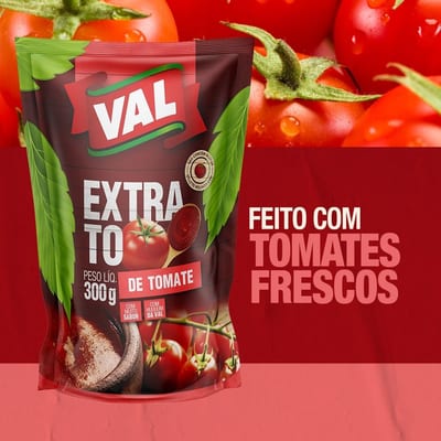 Extrato de Tomate Val 300 g Pouch
