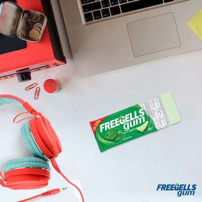 Chiclete Freegells Gum 8 g Menta