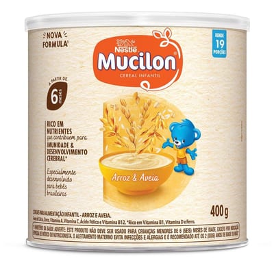 Cereal Nestle Mucilon 400 g Arroz e Aveia