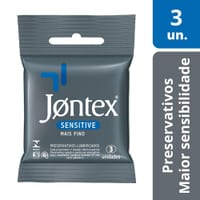Preservativo Jontex c/ 3 un Sensitive Mais Fino