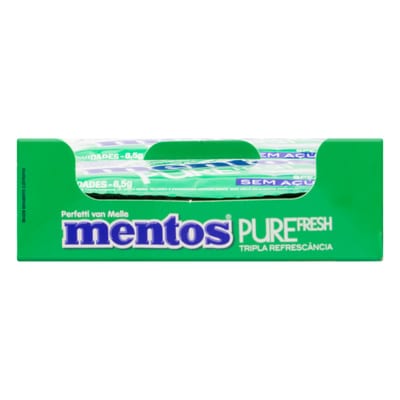 Goma Mascar Mentos 8,5 g Purê Fresh Spearmint