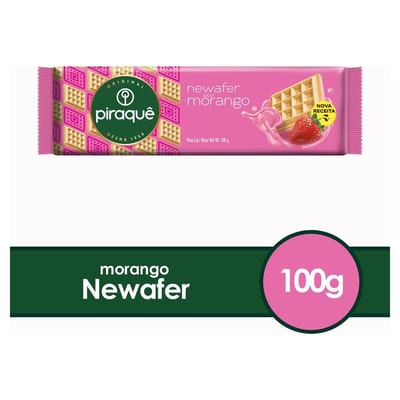 Biscoito Piraque Newafer 100 g Morango