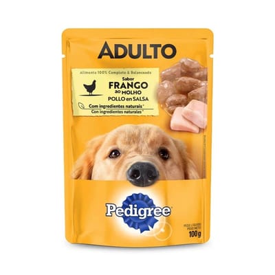 Ração Umida Pedigree Ad 100 g Sache Frango Ao Molho