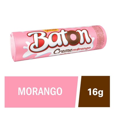 Chocolate Baton 16 g Creme com Morango