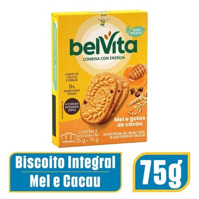Biscoito Belvita 75 g Cereais e Cacau