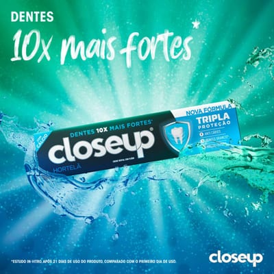 Creme Dental Closeup 70 g Triple Hortela
