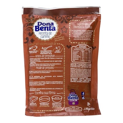 Mistura para Bolo Dona Benta 450 g Choco C Avela