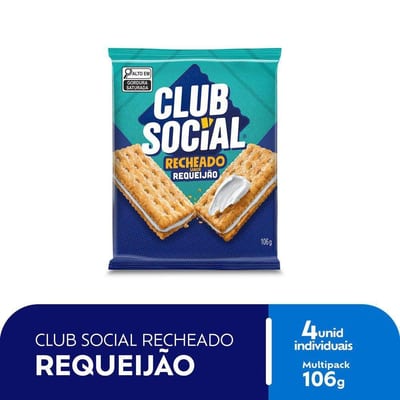 Biscoito Club Scl Recheado 106 g Rqj