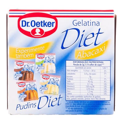 Gelatina Dr Oetker Diet 12 g Abacaxi