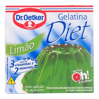 Gelatina Dr Oetker Diet 12 g Limão