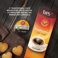 Capsula 3 Coracoes Café Coado 80 g Classico