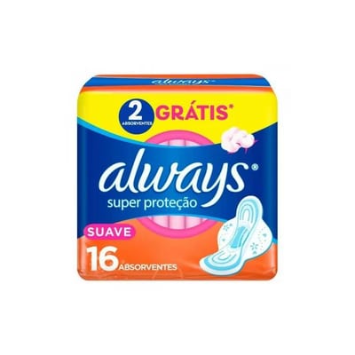 Absorvente Always Dia 16 un com Abas Ultra Suave