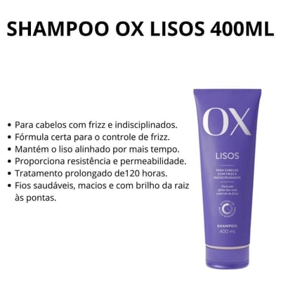 Shampoo Ox 400 ml Lisos