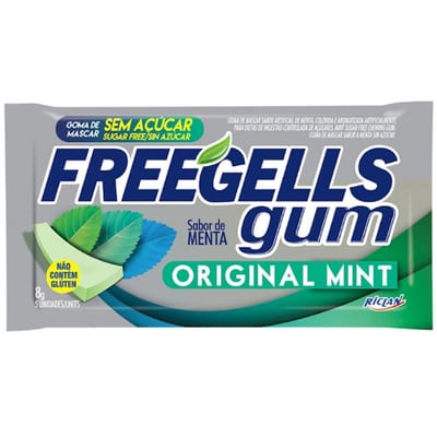 Chiclete Freegells Gum 8 g Original Mint