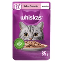 Ração Umida Whiskas Adult 85 g Sache Salmão