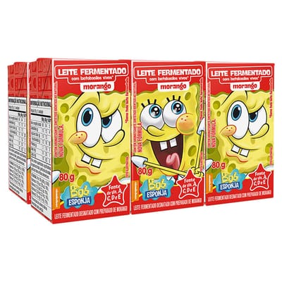 Leite Ferm Elege Bob Esponja 480 g Uva