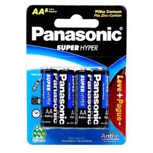 Pilha Panasonic Comum c/ 8 un Aa