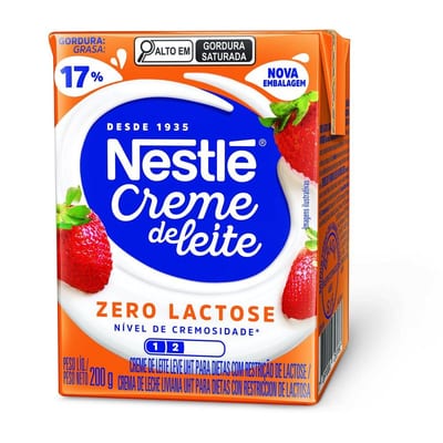 Creme D Leite Nestle 200 g Zero Lact