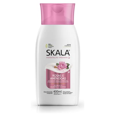 Hidratante Corporal Skala 400 ml Rosas e Amendoa