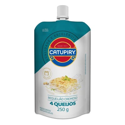 Requeijão Crem Catupiry 250 g Pouch 4 Queijos