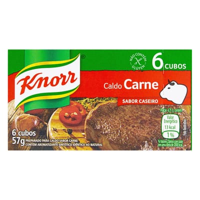 Caldo Knorr 57 g 6 Cubos Mais Sabor Carne
