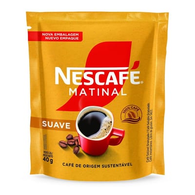 Café Soluvel Nescafe 40 g Sache Matinal Suave