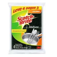 Esponja Scotch Brite l4p3 Limpeza Pesada