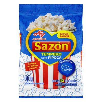 Tempero Sazon Pipoca 60 g Manteiga