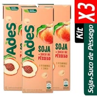 A Base de Soja Ades 1L Pêssego