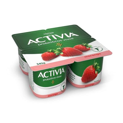 Leite Fermentado Activia 340 g Morango