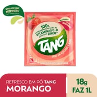 Refresco em Pó Tang 18 g Morango