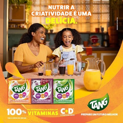 Refresco em Pó Tang 18 g Laranja e Mamão