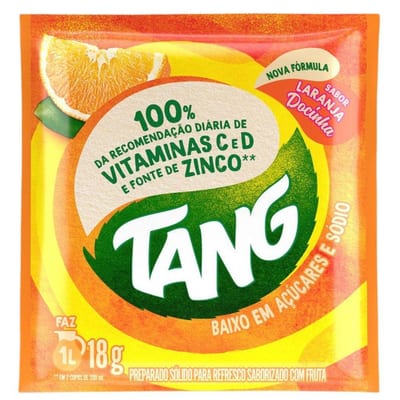 Refresco em Pó Tang 18 g Laranja Docinha