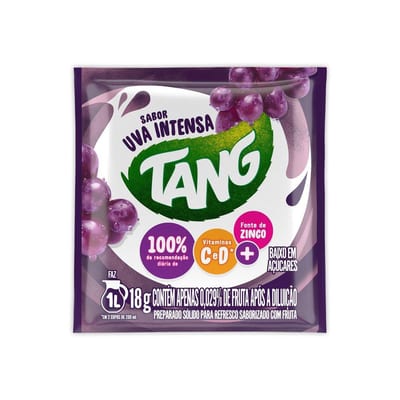 Refresco em Pó Tang 18 g Uva Intensa