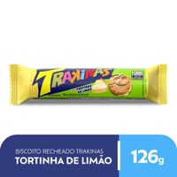 Biscoito Recheado Trakinas 126 g Tortinha Limão
