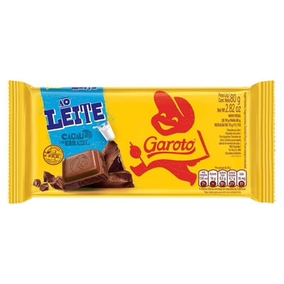 Chocolate Garoto 80 g Ao Leite