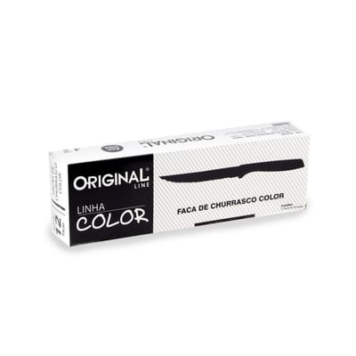 Faca para Churrasco Color Cb Preto