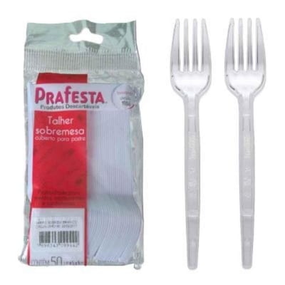 Garfo Desc Festa Brsl c/ 50 un Crstl