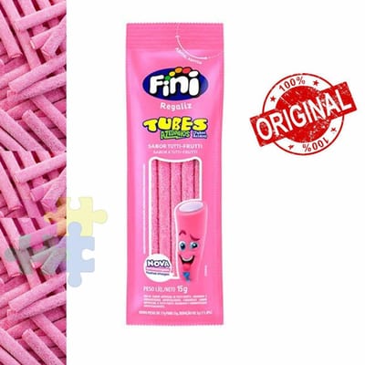 Bala de Gelatina Fini Tubes 15 g Tutti Frutti