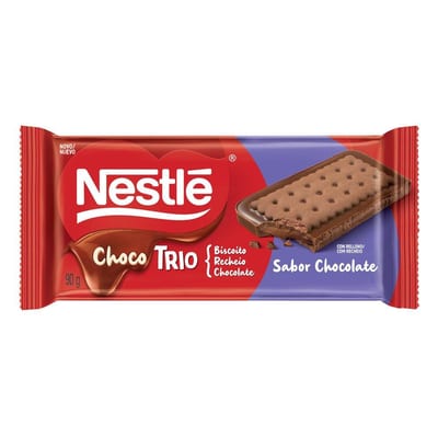Chocolate Nestle Choco Trio 90 g Biscoito