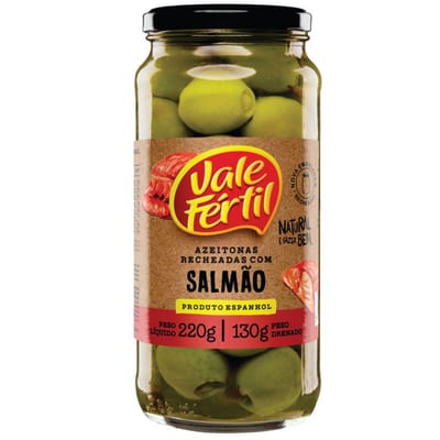 Azeitona Vale Fertil 130 g Recheada com Presunto