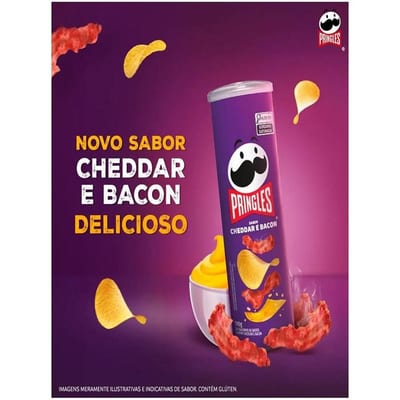 Batata Pringles 105 g Cheddar e Bacon