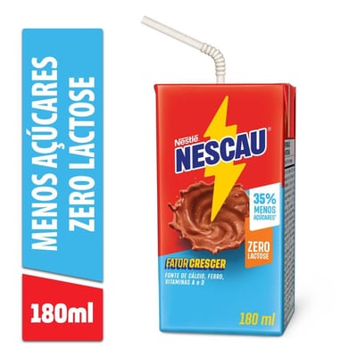 Bbd Lctea Nescau Menos Açúcar 180 ml Zero Lactose