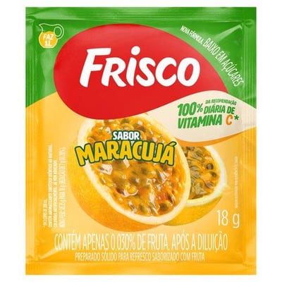 Refresco em Pó Frisco 18 g Maracuja