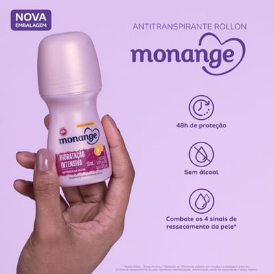Desodorante Roll On Monange 50 ml Hidr Intensiva